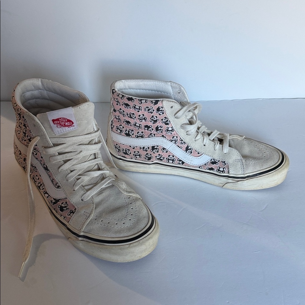 Vintage Vans Sk8-Hi Style 38 Pink Panda Print - Men's 9 / Women's 10.5 - Y2K